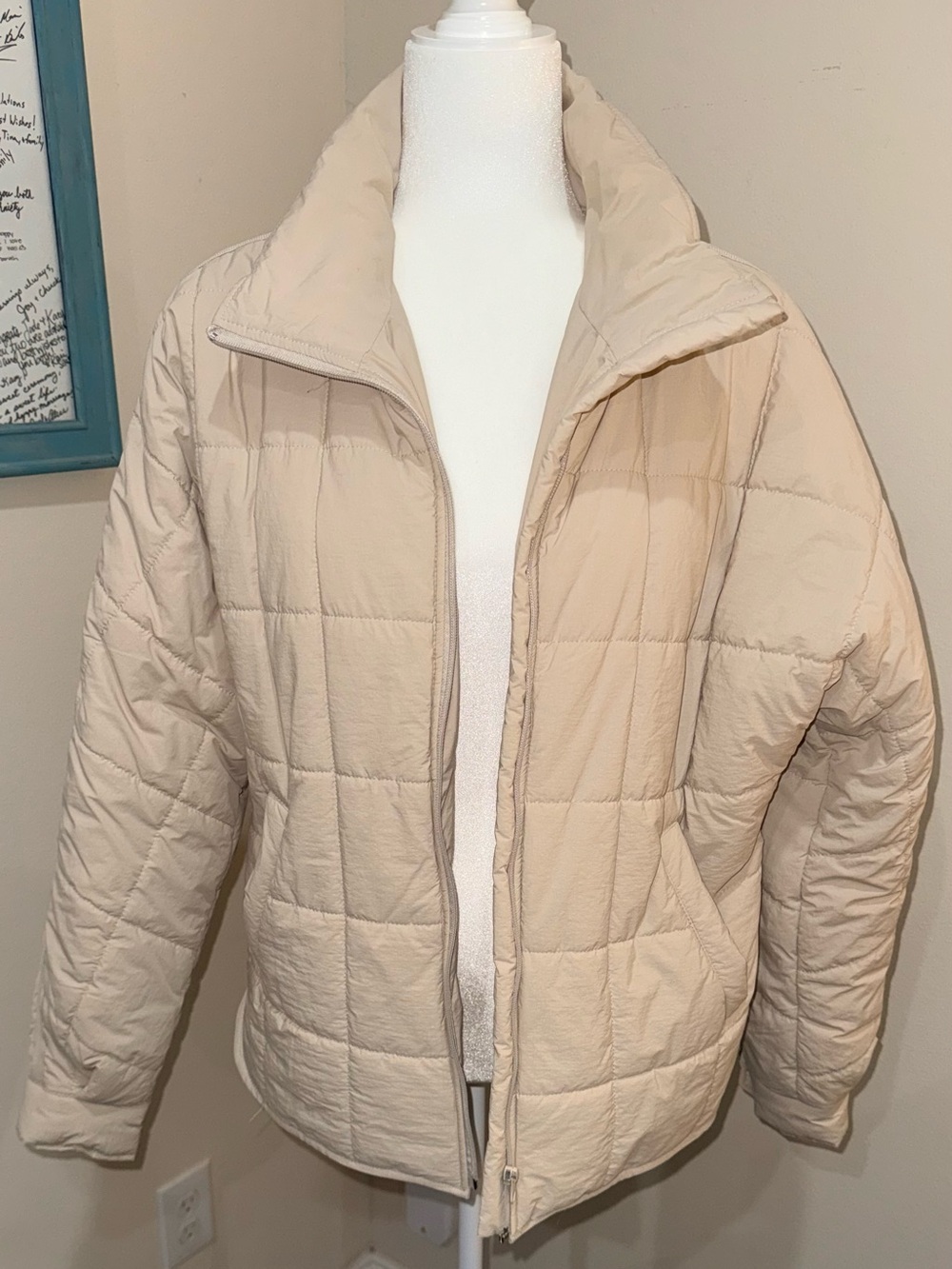 Classic Quilted Women's Jacket - Cream